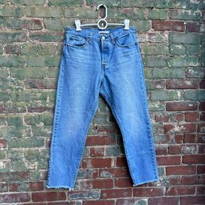 Levi's Wedgie Straight Jeans Women's Size 31 Oxford Haze Button Fly High‎ Rise